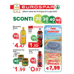 volantino Volantino eurospar dal 19 giugno al 2 luglio dal 19/06/2025 al 02/07/2025